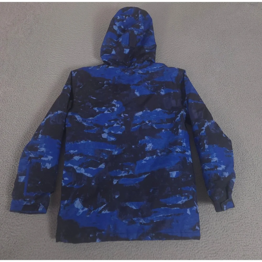 Under Armour Jacket Boys YXL Blue Steeze Eaze Storm Proof Camo Insulated Hooded